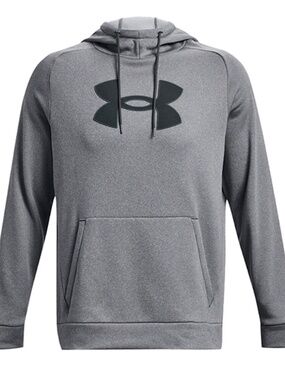 Under Armour Mens Armour Fleece Big Logo Hoodie Heather Gray 3XL